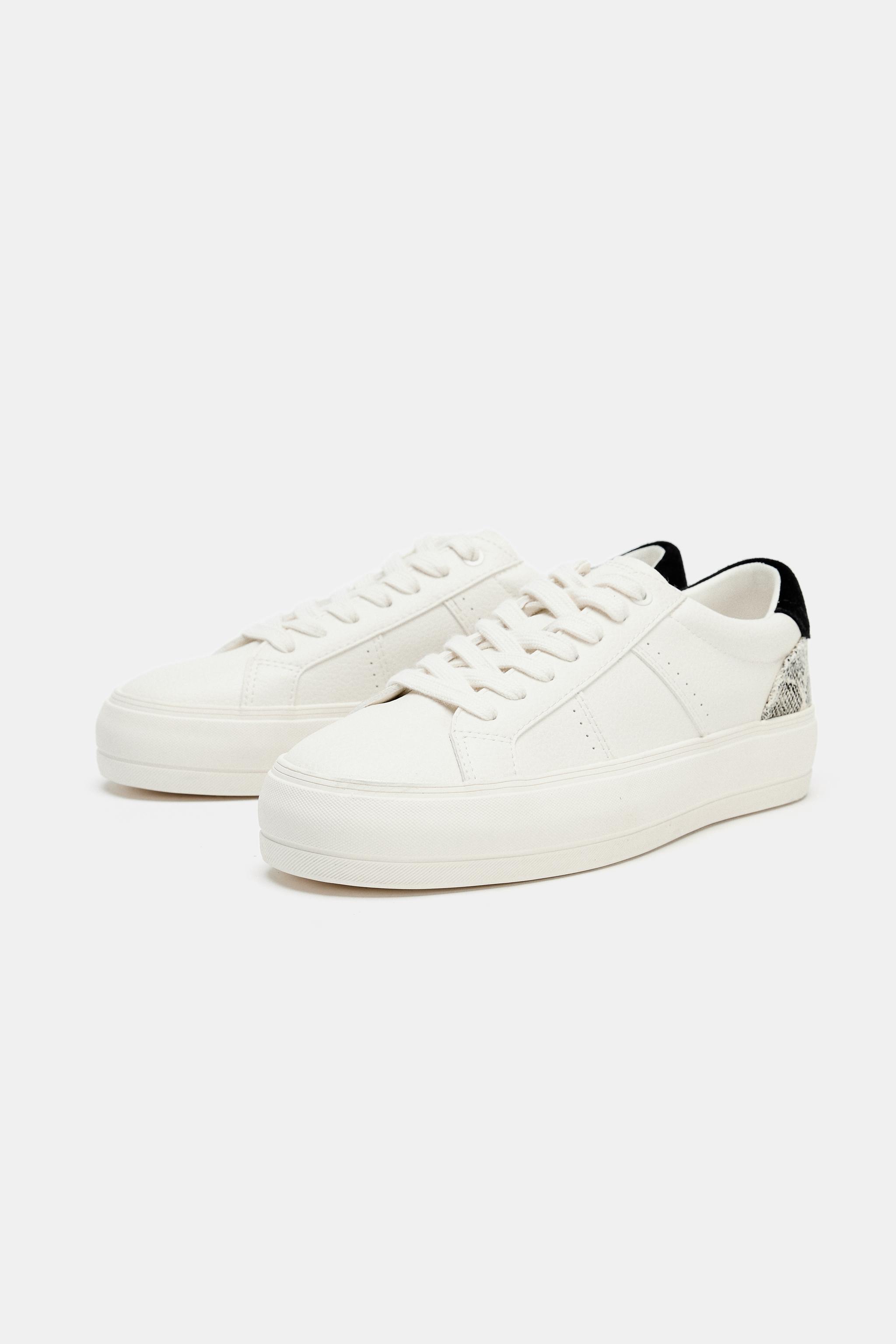 ANIMAL PRINT DETAIL SNEAKERS